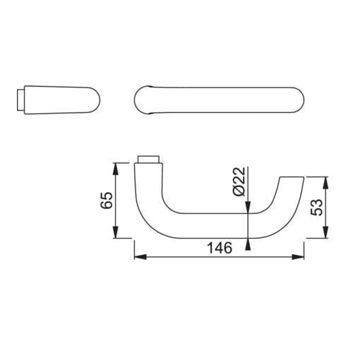 HOPPE Aluminium VK 8 mm, F 9016