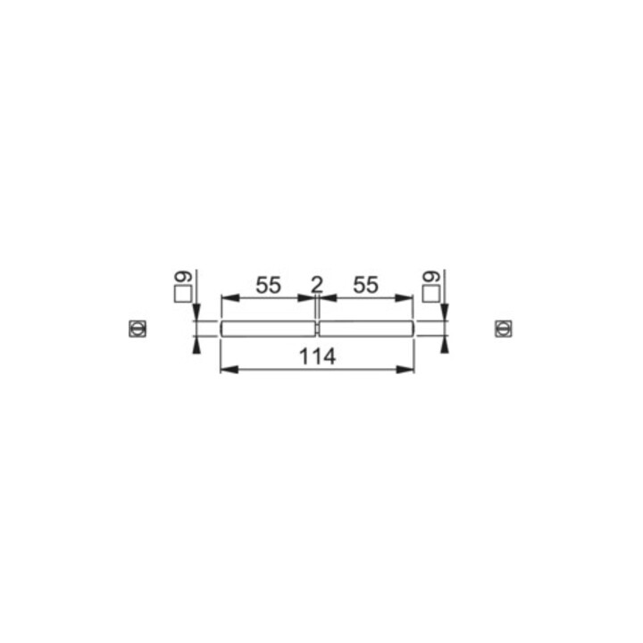 Hoppe Anti-Panik-Stift FSAP 4-KT.9mm L.114 Schl.m.geteilter Nuss