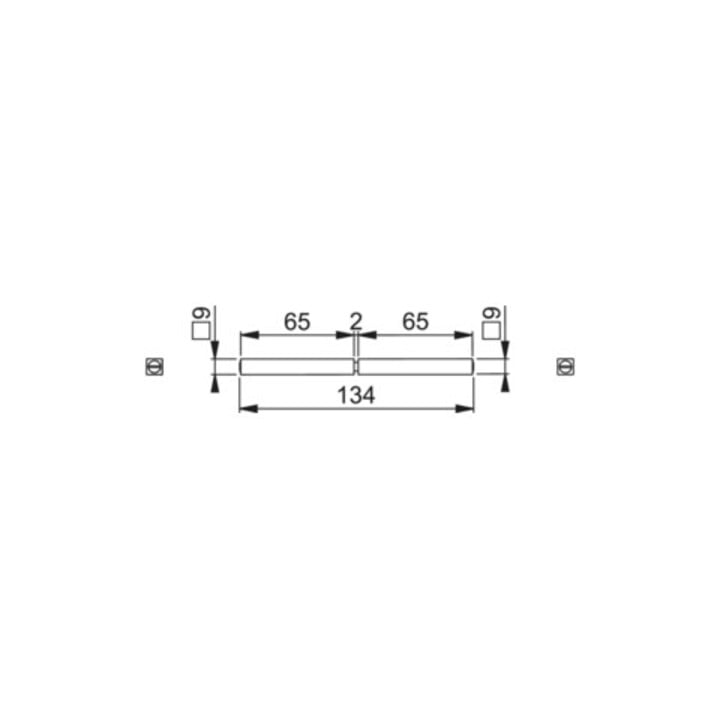 Hoppe Anti-Panik-Stift FSAP 4-KT.9mm L.134 Schl.m.geteilter Nuss