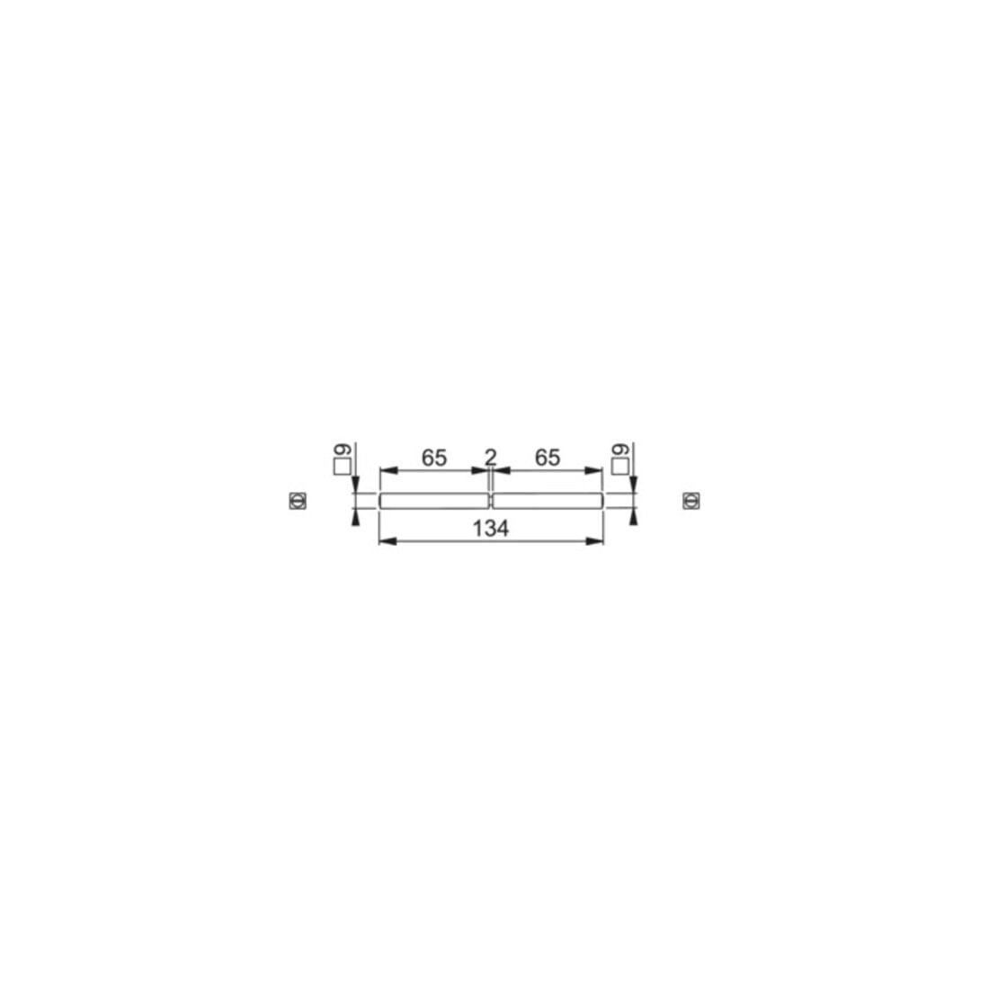 Hoppe Anti-Panik-Stift FSAP 4-KT.9mm L.134 Schl.m.geteilter Nuss