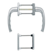 Hoppe Balkongarnitur NY 0810/961N/U10/… Alu.F1 63-73mm 4-KT.7mm