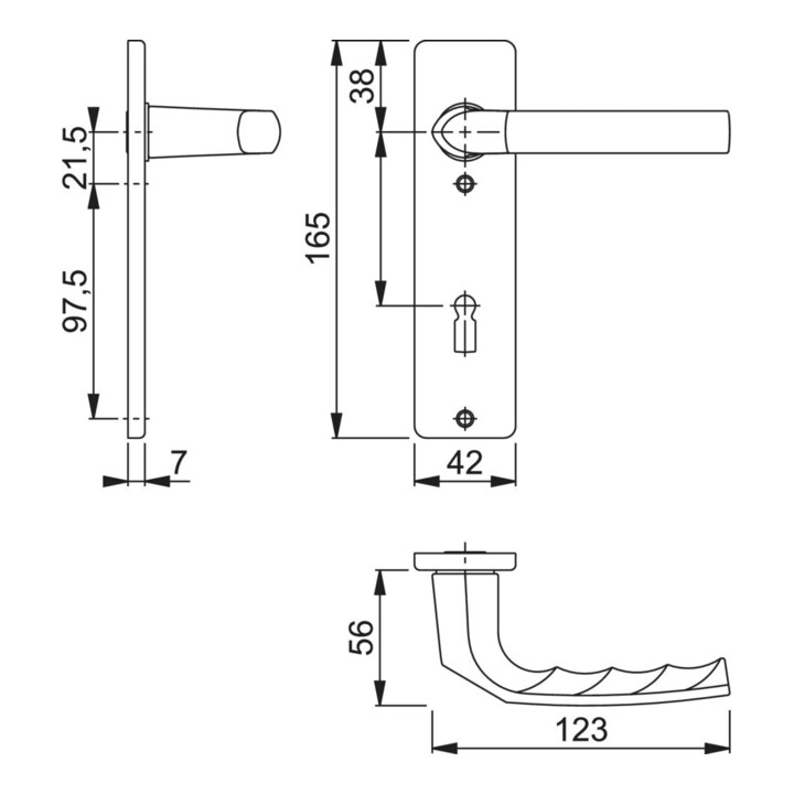 HOPPE Birmingham 1117/202KP eck,BB72/8, F2 TS 37-42, o. No.