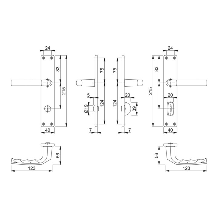 HOPPE Birmingham 1117/202SP angle, WC/S78/8 (8) F4, TS 37-42, s. N°