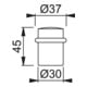 HOPPE Bodentürstopper E498,H 45mm,Ø 37mm ohne Verdrehsicherung Edelstahl matt
