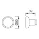 HOPPE Bouton de trou 54 Alu. 4-CT. 8mm-4