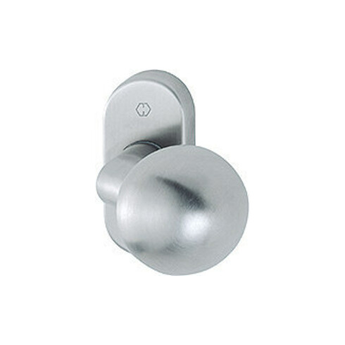 HOPPE Bouton FH sur rosace FS-E50G/55, inox mat ovale