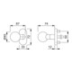 HOPPE Bouton FH sur rosace FS-E50G/55, inox mat ovale-2