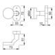 HOPPE Bouton PT sur rosace E58G/55, inox mat ov.-2