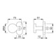HOPPE Bouton PT sur rosace E58G/55, inox mat ov.-5