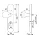 HOPPE Bouton ZT a.SI-long., 86G/3332ZA avec ZA, PZ E72, F1 anodisé-2