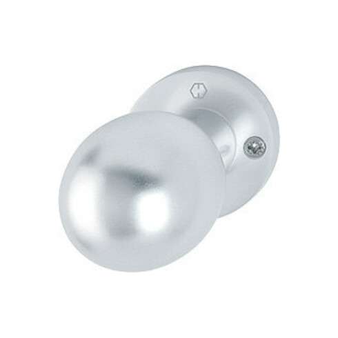 HOPPE Bouton ZT sur rosace 50/50, rond, anodisé couleur naturelle