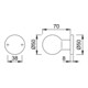 HOPPE Bouton ZT sur rosace 50/50, rond, anodisé couleur naturelle-2