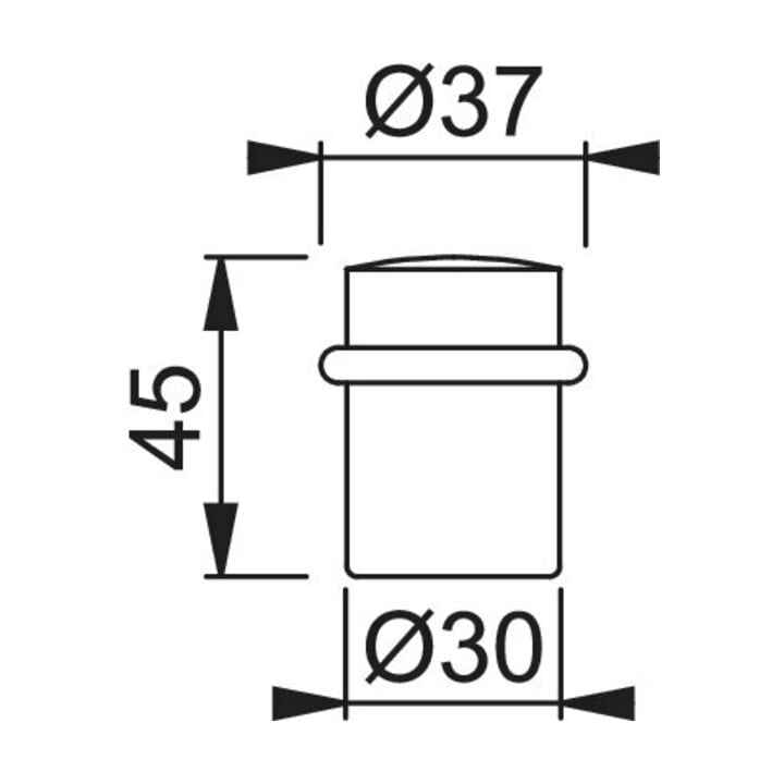 HOPPE Butoir de porte au sol E498, H 45 mm, Ø 37 mm, inox mat sans blocage de rotation