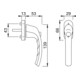 HOPPE DK-Fenstergriff abschließbar,Tôkyô 0710SV/U26, 7/32 F9016-4