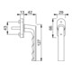 Hoppe F9016 / 7/032-042 / 90° FG Hamburg, F9016 7/032-042, M5X45/50-3