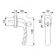 Hoppe Fenstergriff NY 0810S/U10 Alu.F1 35mm abschl.-3