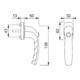 Hoppe Fenstergriff NY 0810SV/U10 Alu.F9 35mm selbstsperrend-3