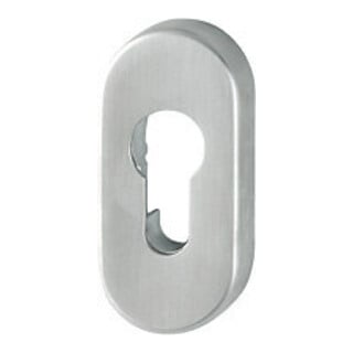 HOPPE FH-Schlüsselrosette FS-E55S, oval Profilzylinder gelocht Edelstahl matt