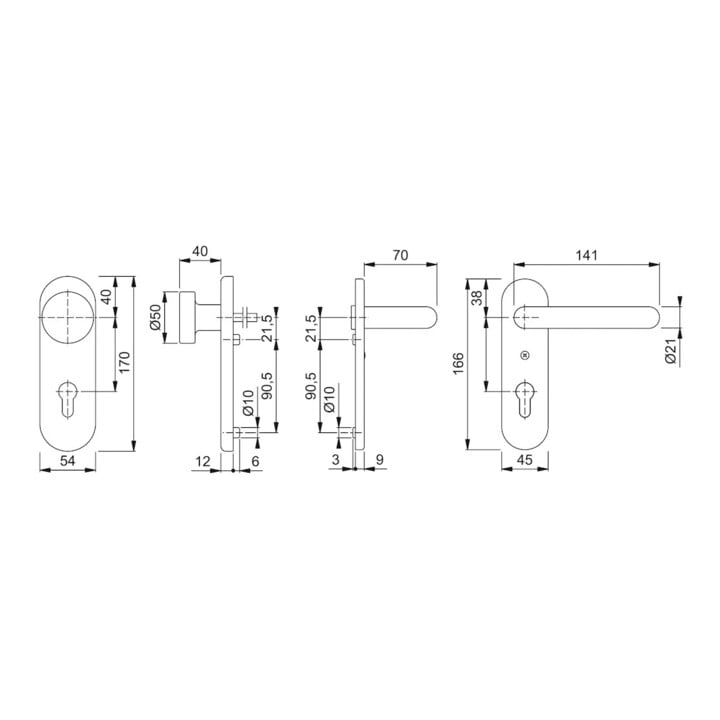 HOPPE FH-SI-WSG,Paris FS-58/3331K/353K-1/138F oval,PZ E72,F1 elox.