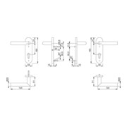 Hoppe FS-Fitting Ams.FS-E1400/353KH VA F69 D/D f.TS 40-65mm PZ DIN L/R-3