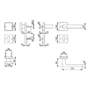Hoppe FS-Fitting Dallas FS-E43L/52/52S/1643 VA F69 D/K f.TS 40-65mm PZ DIN L/R-4