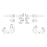Hoppe FS-Fitting Paris FS-138/42H/42HS Alu.F1 D/D f.TS 45-65mm PZ DIN L/R-4