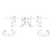 Hoppe FS-Fitting Paris FS-E138/353KH AP VA VA F69 D/D f.TS 40-65mm PZ DIN L/R-3