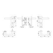 Hoppe FS-Fitting Paris FS-E138/353KH AP VA VA F69 D/D f.TS 40-65mm PZ DIN L/R-4