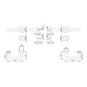 Hoppe FS-Fitting Paris FS-E138/42H/42S VA F69 D/D f.TS 40-65mm PZ DIN L/R-3
