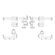 Hoppe FS-Garnitur Dallas FS-E1643/52/52S VA F69 D/D f.TS 40-65mm PZ DIN L/R-4