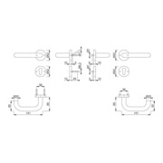 Hoppe FS-Garnitur Paris FS-E138/42H/42HS AP VA F69 D/D f.TS 40-65mm PZ DIN L/R-3