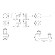 Hoppe FS-Garnitur Paris FS-E58/42H/42HS/138 VA F69 D/K f.TS 40-65mm PZ DIN L/R-3