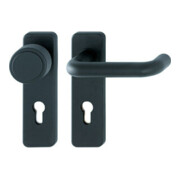 Hoppe FS-Garnitur Paris FS-K58/202K/138 Ku.F9005M D/K f.TS 40-66mm PZ DIN L/R