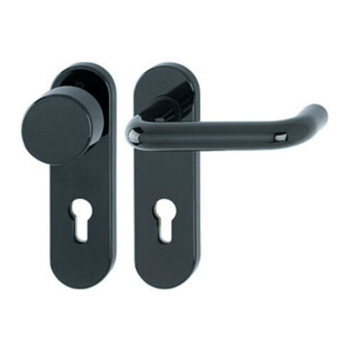 Hoppe FS-Garnitur Paris FS-K58/353K/138 Ku.F9005 D/K f.TS 40-66mm PZ DIN L/R