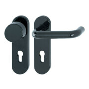 Hoppe FS-Garnitur Paris FS-K58/353K/138 Ku.F9005 D/K f.TS 40-66mm PZ DIN L/R