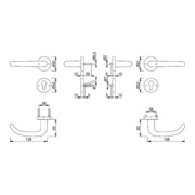 Hoppe FS-Garnitur San Fran.FS-E1301/42H/42HS VA F69 D/D f.TS 40-65mm PZ DIN L/R-4