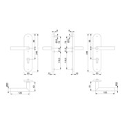 Hoppe FS-Schutzgrt.Ams.FS-E1400F/3331/3310 VA F69 D/D f.TS 42-47mm PZ DIN L/R-4