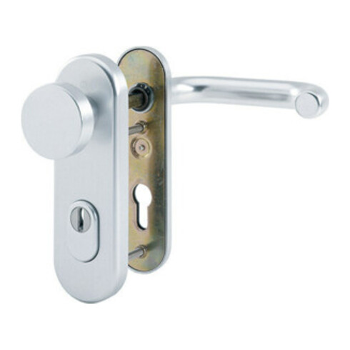 Hoppe FS-Schutzgrt.Paris FS-58/3332KZA/353K-1/138F Alu.F1 D/K f.TS 42-47mm PZ DIN L/R