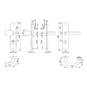 Hoppe FS-Schutzgrt.Paris FS-E138F/3332ZA/3310 VA F69 D/D f.TS 42-47mm PZ DIN L/R-3