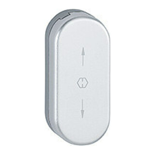 HOPPE FT-Verdeckrosette oval, RH12, U26SV schiebbare Abdeckung naturfarbig eloxiert