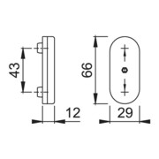 HOPPE FT-Verdeckrosette oval, RH12, U26SV schiebbare Abdeckung verkehrsweiß-4