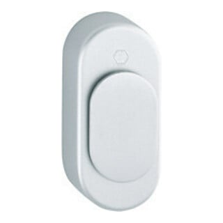 HOPPE FT-Verdeckrosette oval, RH16, U956V drehbare Abdeckung natur matt eloxiert