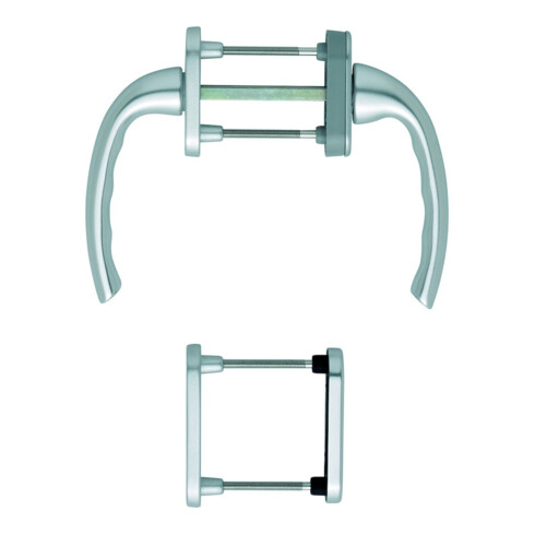 HOPPE FTT Garniture de poignée PZ, Tôkyô 0710RH/66N TS 63-68, N 12 ALU couleur naturelle
