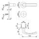HOPPE Garniture à rosace 199/42KB/42KBS, F9714M,OB,37-47-3
