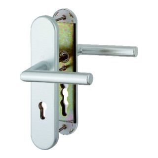 HOPPE Garniture de poignée avec plaque longue WET-Schutz, PZ, 8/72 Amsterdam 86G/3331/3310 F1, TS 37-42