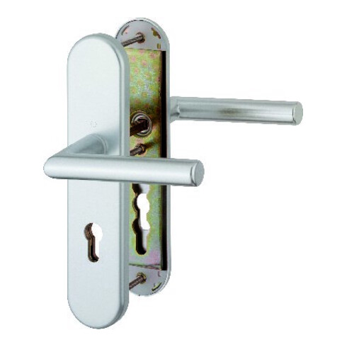 HOPPE Garniture de poignée avec plaque longue WET-Schutz, PZ, 8/72 Amsterdam 86G/3331/3310 F1, TS 37-42