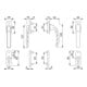 HOPPE Garniture de poignée FTT PZ, Tôkyô 099KH/66N TS 63-68, N 12 ALU F8707-2
