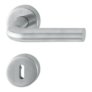 HOPPE Garniture de poignée OT avec rosaces, ronde, Bonn E150/42H/42HKVS, VK8, inox mat