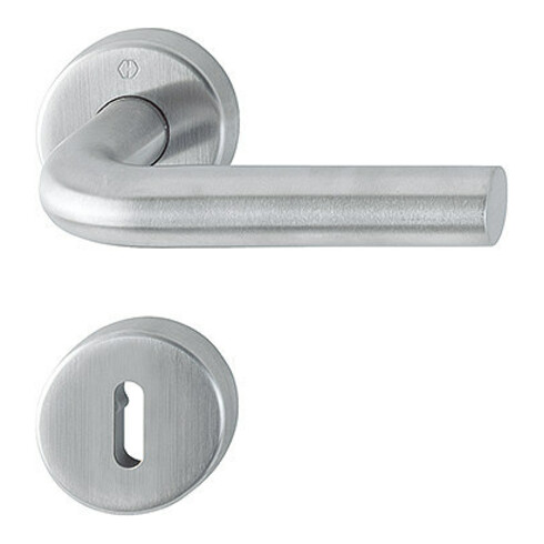 HOPPE Garniture de poignée OT avec rosaces, ronde, Bonn E150/42H/42HKVS, VK8, inox mat
