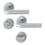 HOPPE Garniture de poignée OT avec rosaces, ronds, Bonn E150/42H/42HKVS, VK8, WC/S acier inox mat